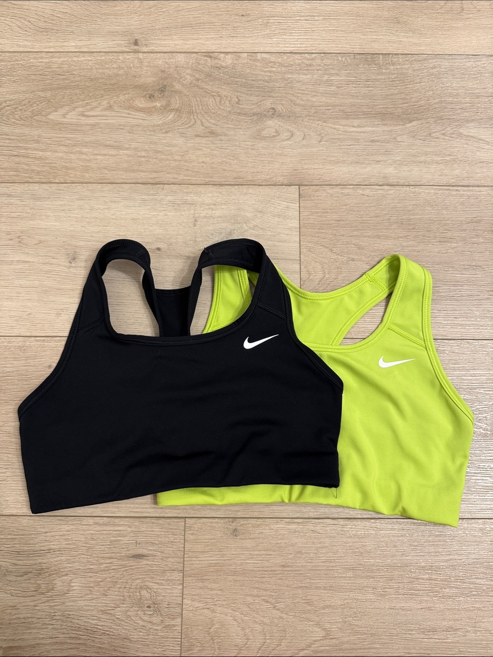 Nike Sports Bras - Black & Volt Neon Green